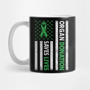 Organ Donation Saves Lives USA Flag Organ Donation Awarenes Mug